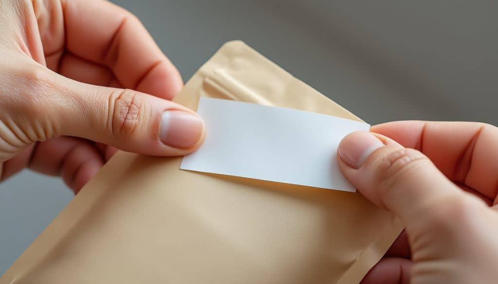 Décoller une étiquette de prix : sans arracher la pochette